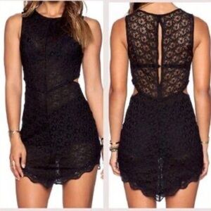 Free People Black Lace Slip